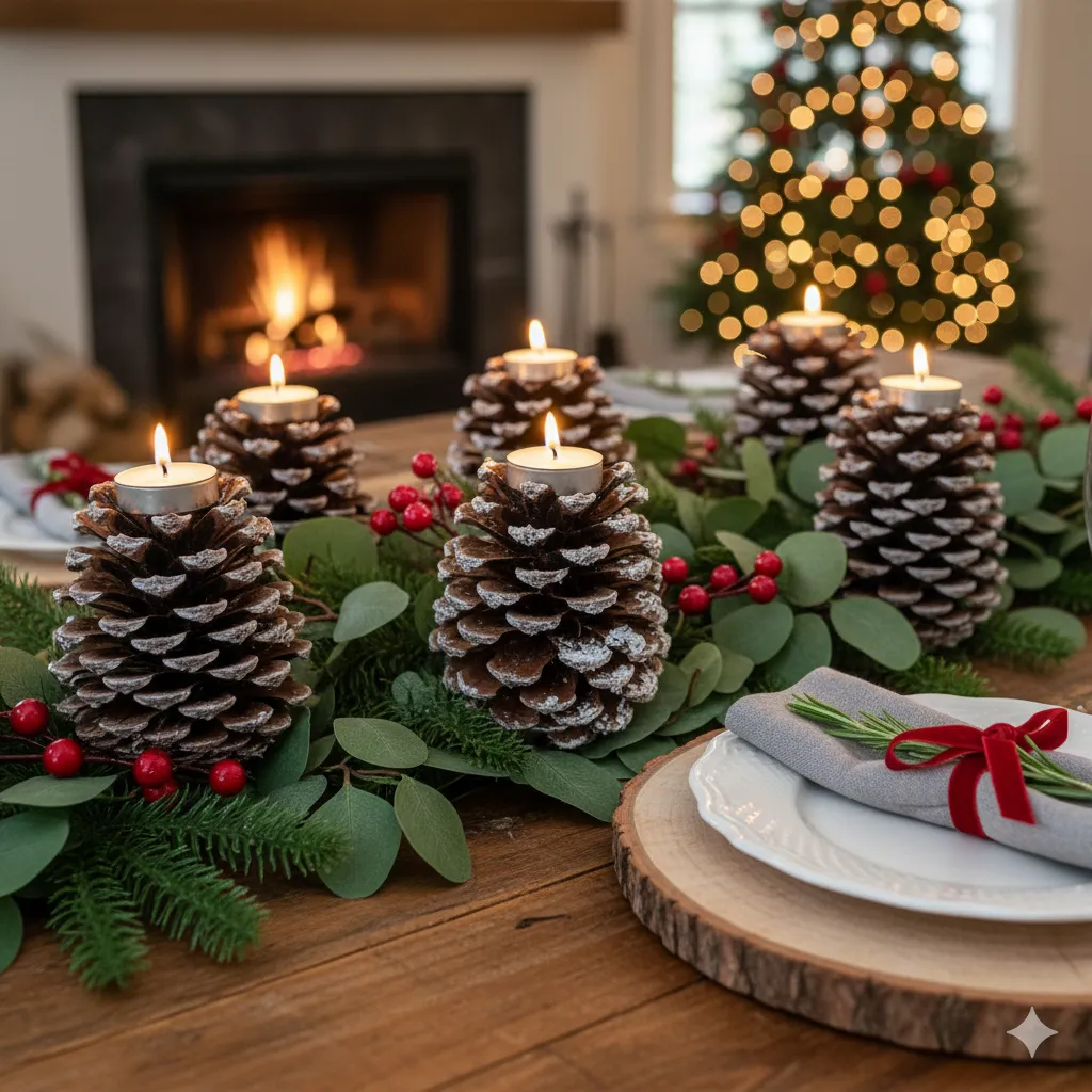 15 DIY Christmas Table Decor: Stunning Ideas on a Budget christmas table piece