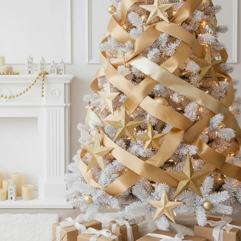 15 Elegant Gold & White Christmas Tree Ideas That Look Absolutely Stunning christmas tree decor ideas gold and white