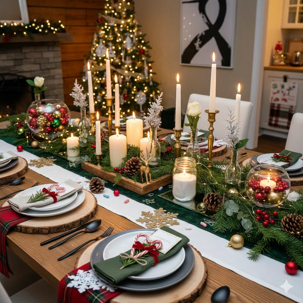 15 DIY Christmas Table Decor: Stunning Ideas on a Budget diy christmas table decor