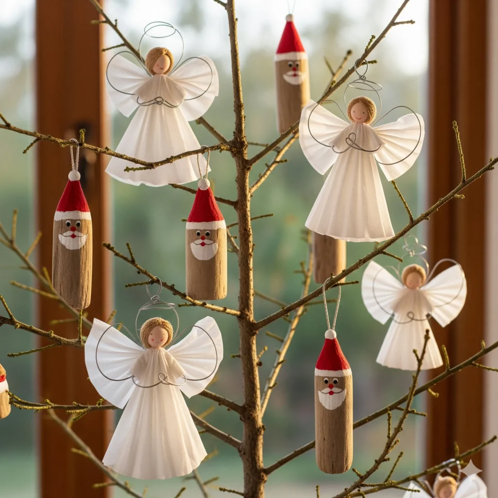 21 Rustic Christmas Tree Decorating Ideas with Natural Touches eco friendly christmas decor