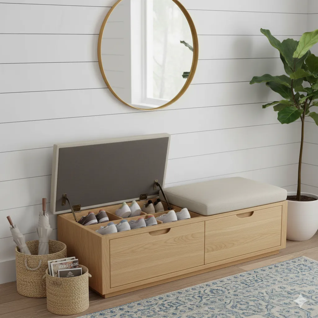 15 Entryway Shoe Storage Solutions for a Clean First Impression entryway organization ideas