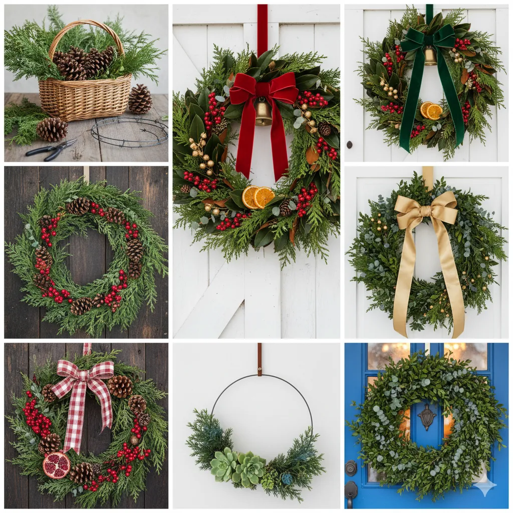 evergreen christmas wreaths diy