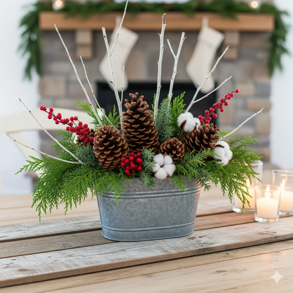 farmhouse christmas centerpiece ideas