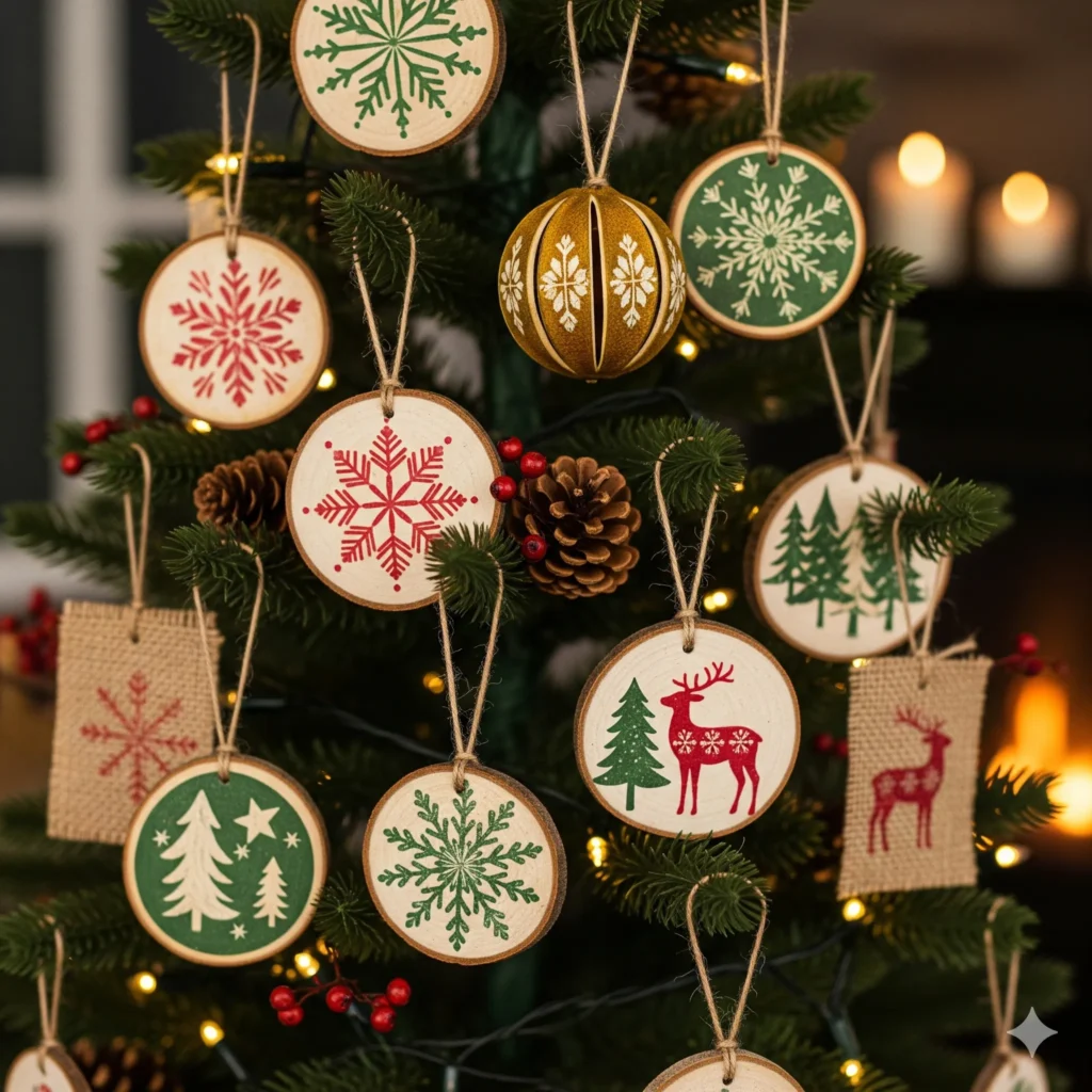 21 Rustic Christmas Tree Decorating Ideas with Natural Touches farmhouse christmas tree decor