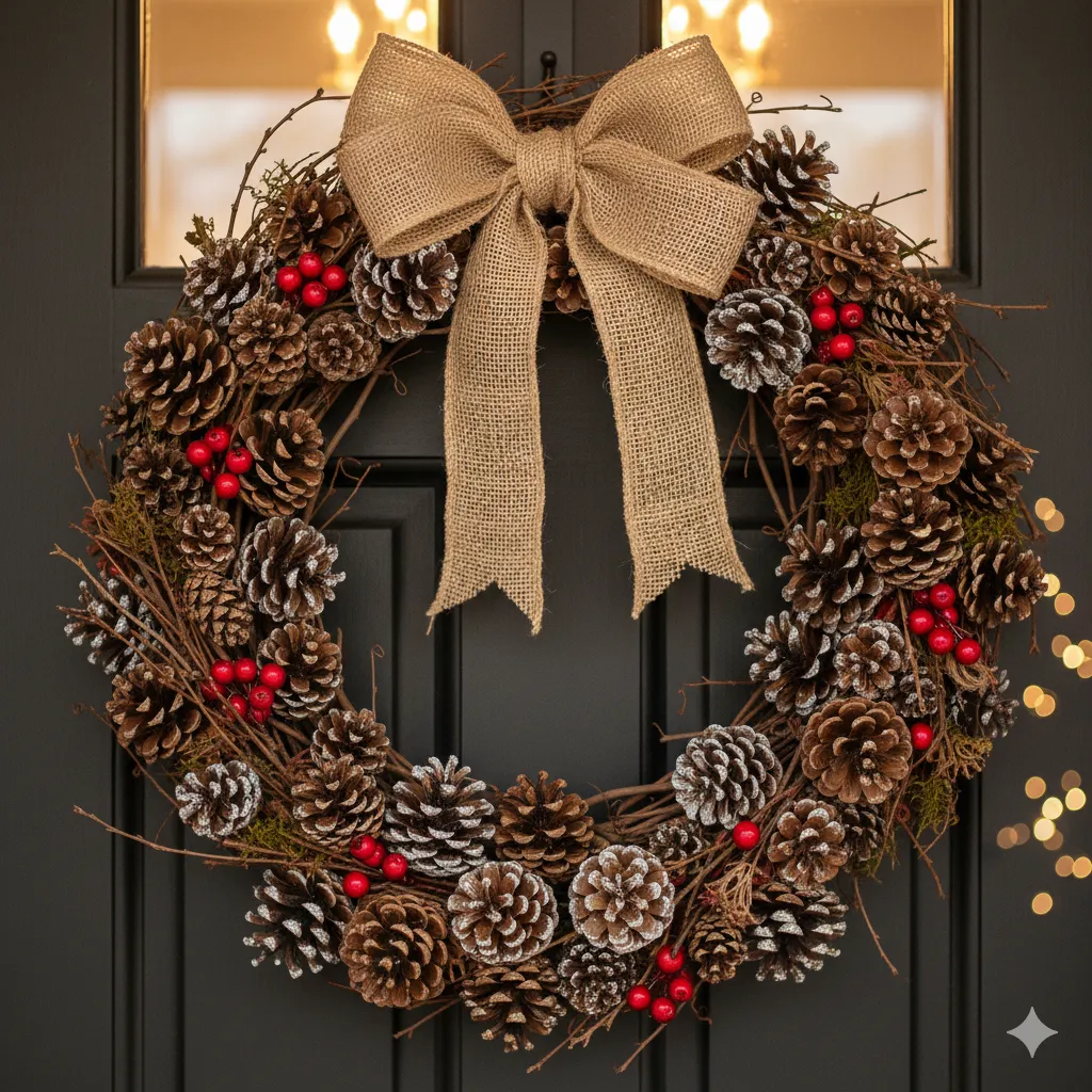 13 DIY Christmas Wreaths You Can Make on a Budget farmhouse christmas wreath