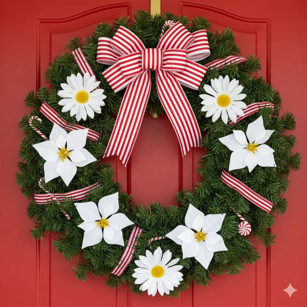 festive christmas door wreath