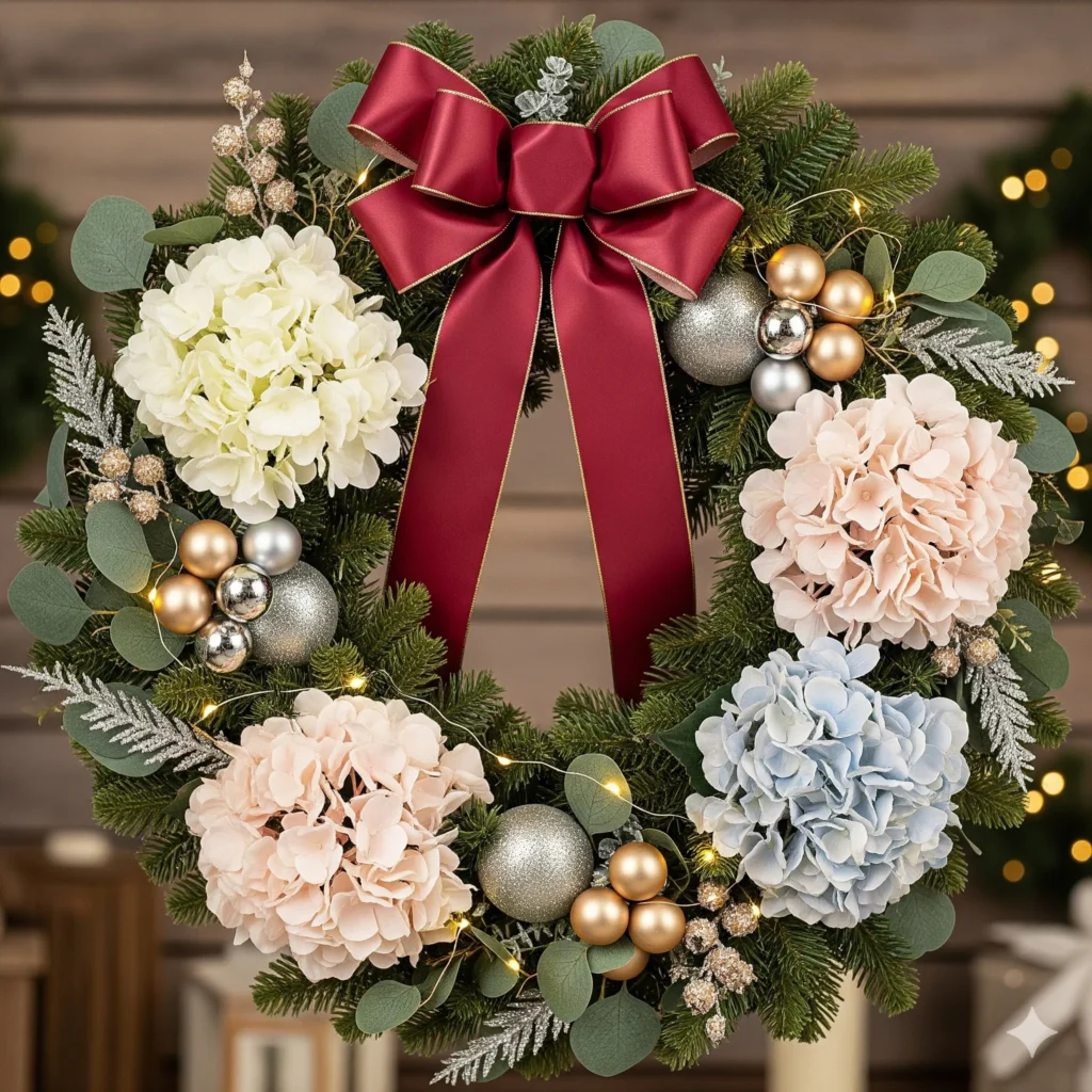 floral christmas wreath