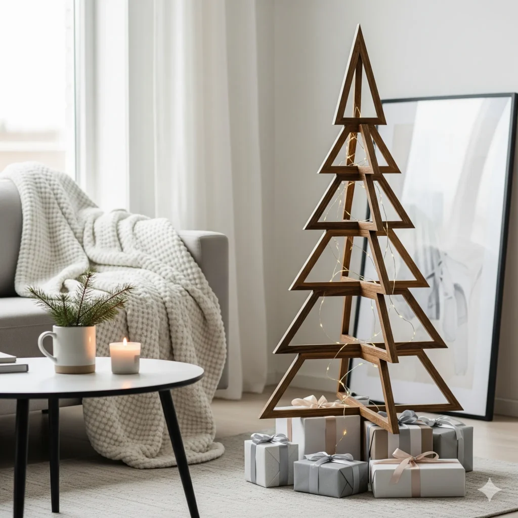 12 Modern & Minimalist Christmas Tree Ideas for a Chic Holiday Look geometric christmas tree