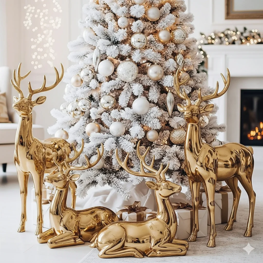 15 Elegant Gold & White Christmas Tree Ideas That Look Absolutely Stunning gold and white tree decorating ideas