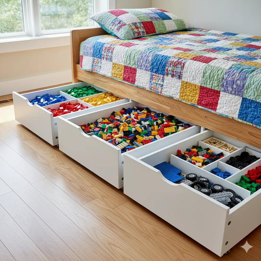 lego storage under bed