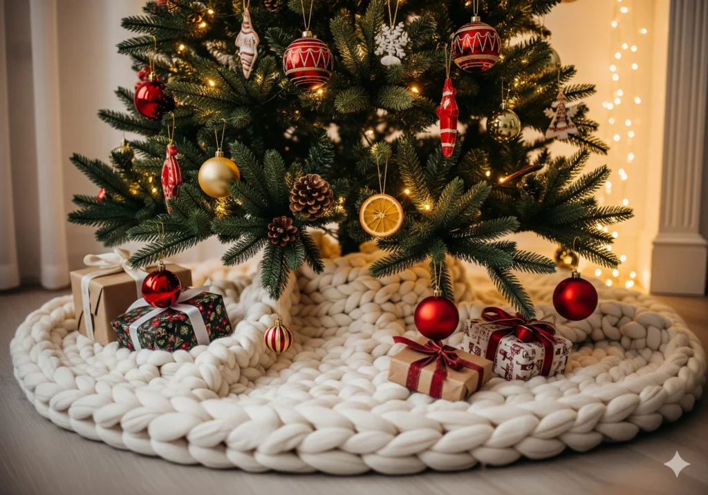 21 Rustic Christmas Tree Decorating Ideas with Natural Touches natural christmas tree decorations ideas