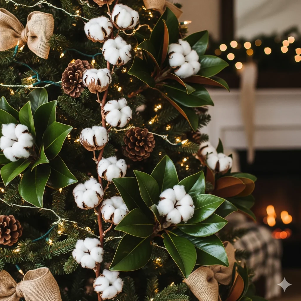 21 Rustic Christmas Tree Decorating Ideas with Natural Touches natural christmas tree ornaments