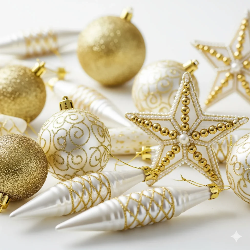 15 Elegant Gold & White Christmas Tree Ideas That Look Absolutely Stunning reusable holiday decorations