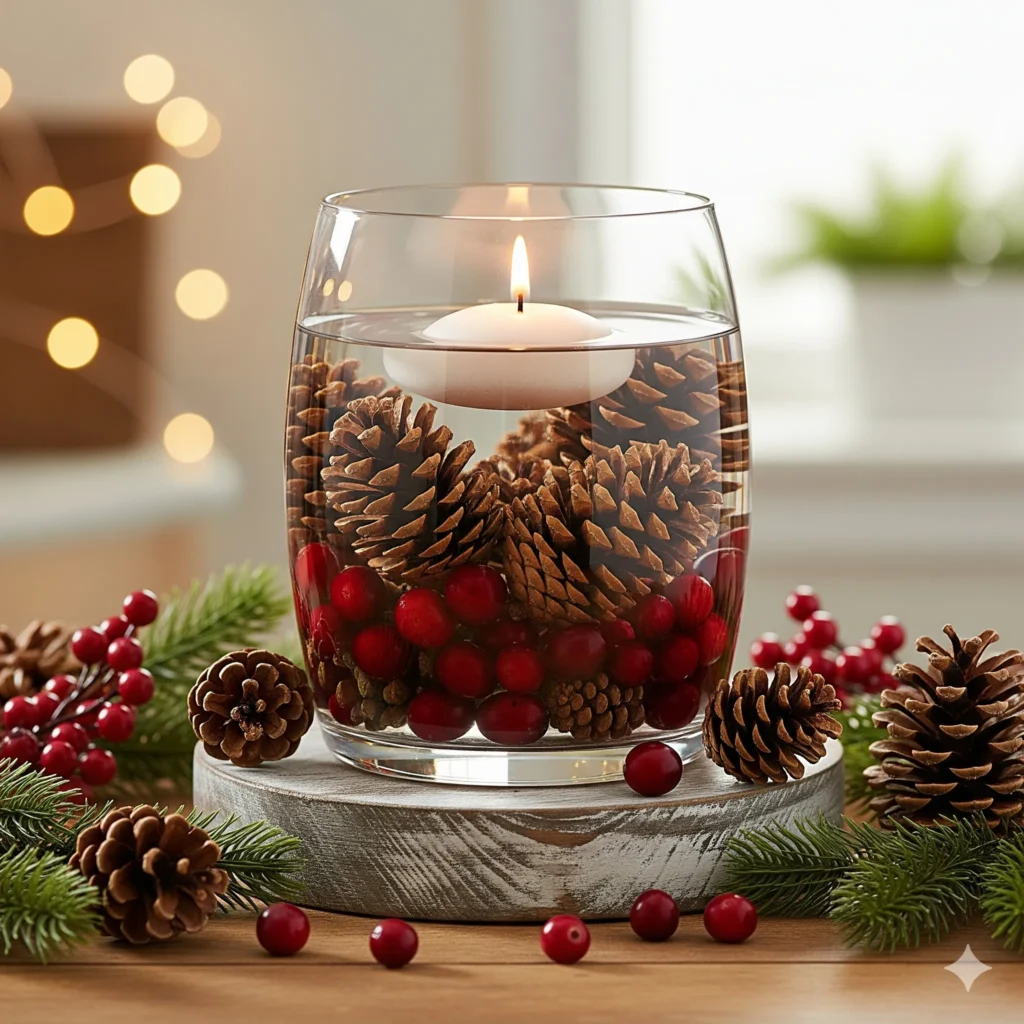 rustic christmas centerpiece ideas