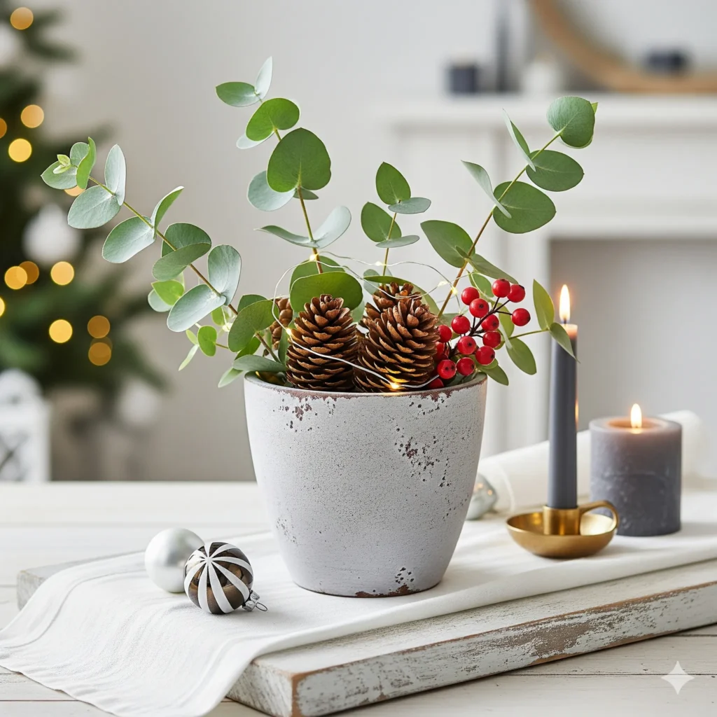 rustic christmas table centerpiece