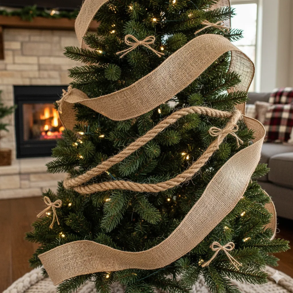 21 Rustic Christmas Tree Decorating Ideas with Natural Touches rustic christmas tree decorations