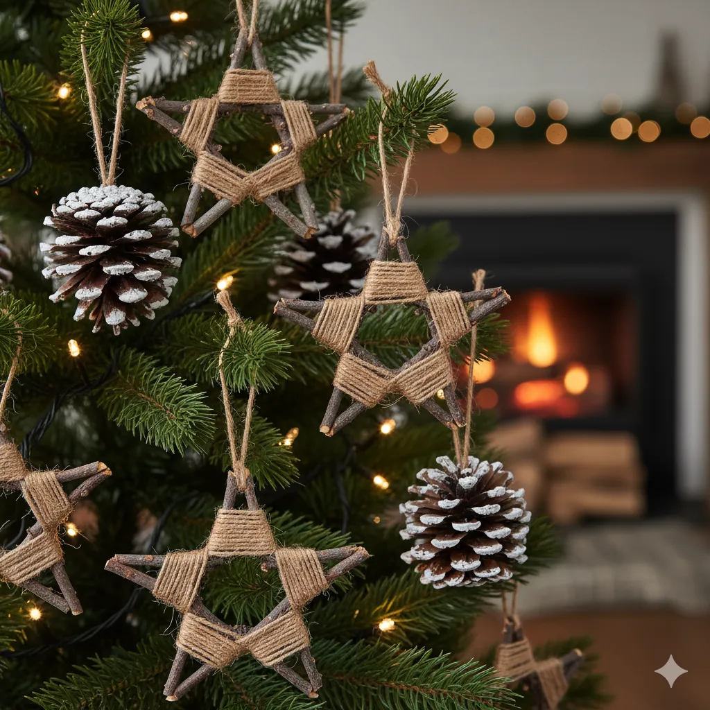 21 Rustic Christmas Tree Decorating Ideas with Natural Touches rustic christmas tree ideas