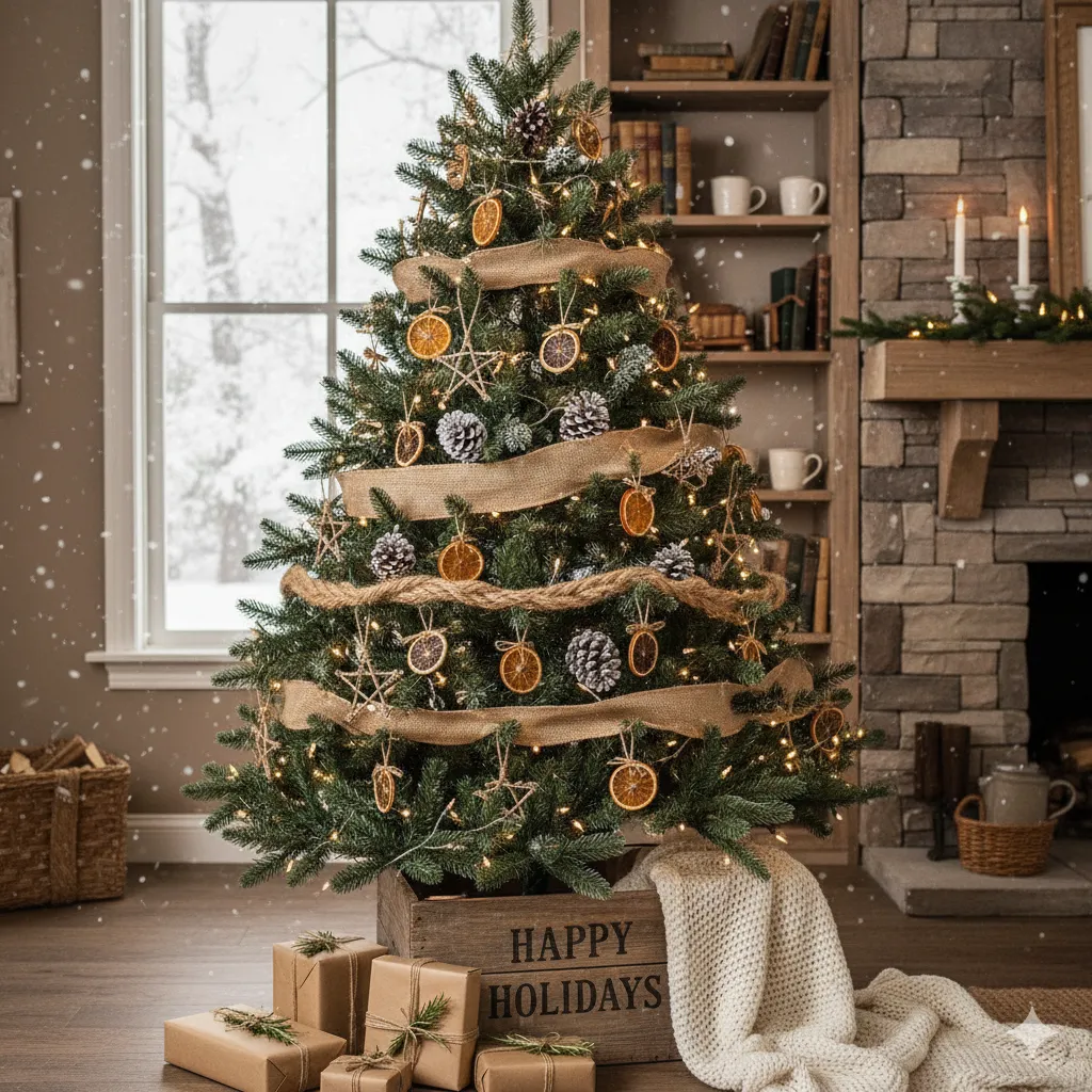 rustic christmas tree