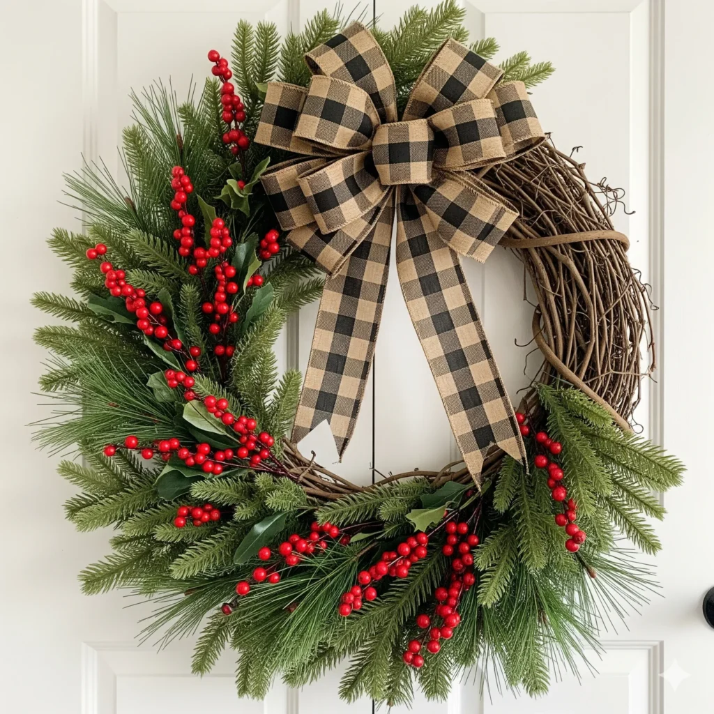 11 Rustic Christmas Wreath Ideas with Pinecones & Berries rustic christmas wreaths diy