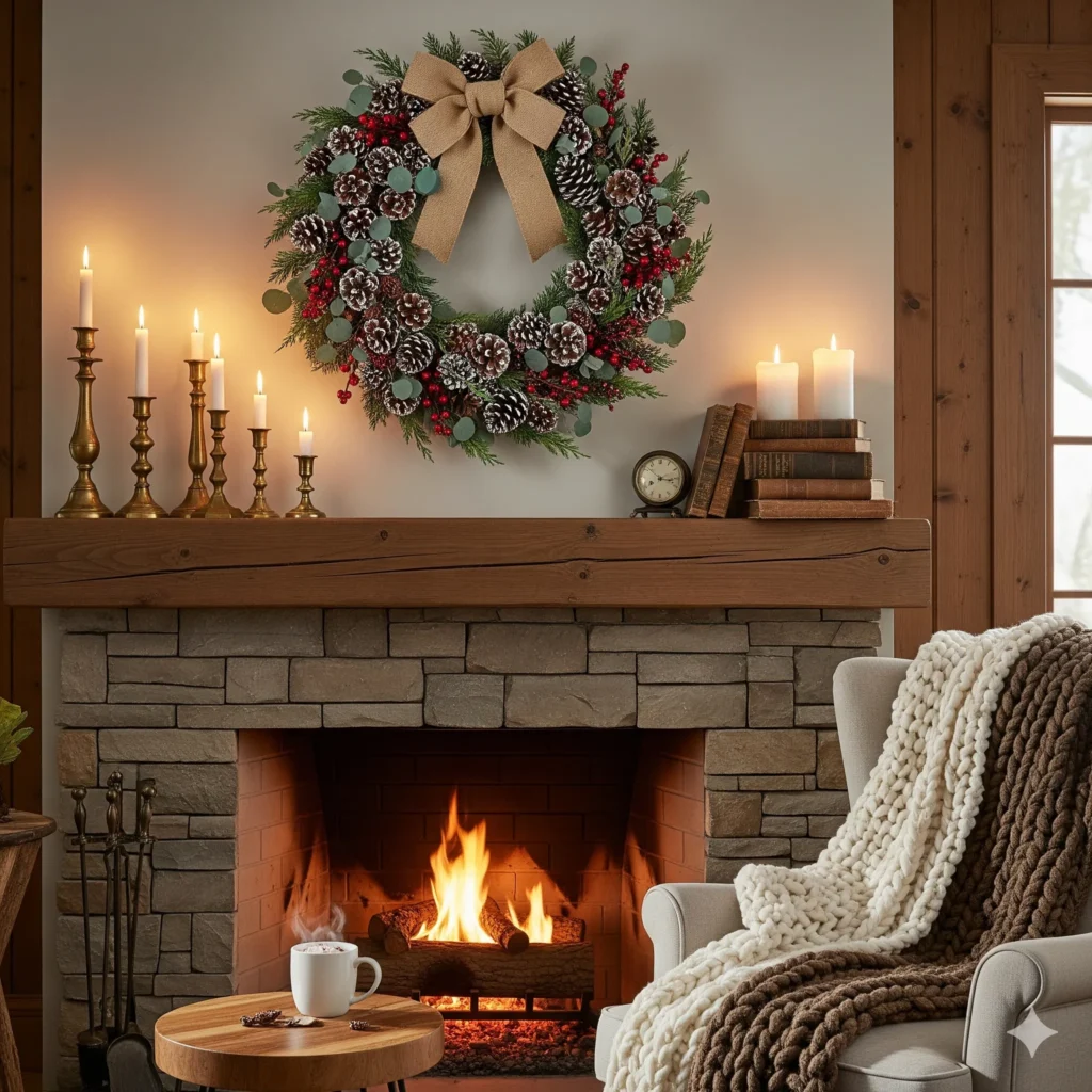 11 Rustic Christmas Wreath Ideas with Pinecones & Berries rustic wreath diy