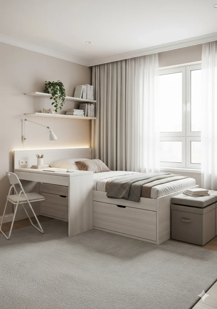 15 Small Bedroom Decor Ideas That Instantly Make Your Space Look Bigger small apartment bedroom ideas