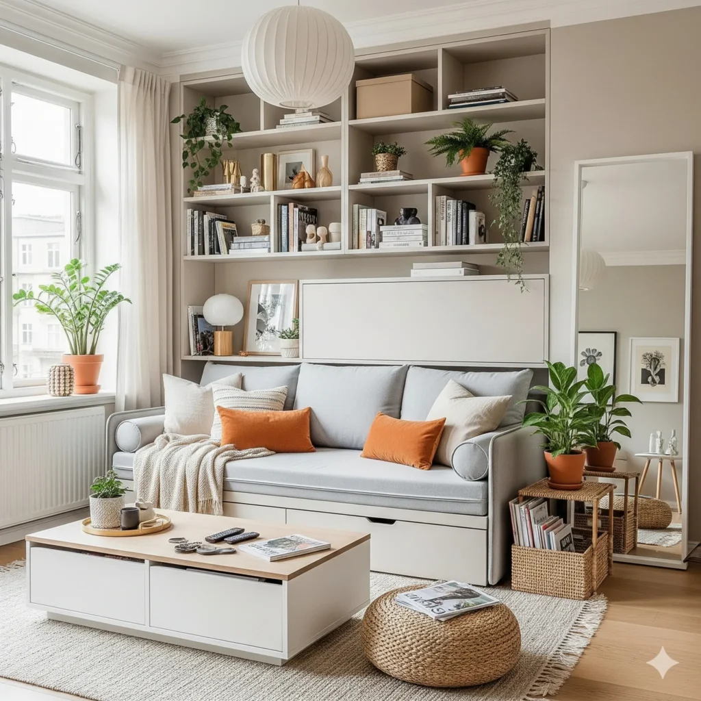 13 Small Apartment Storage Ideas That Instantly Free Up Space - Clean ...