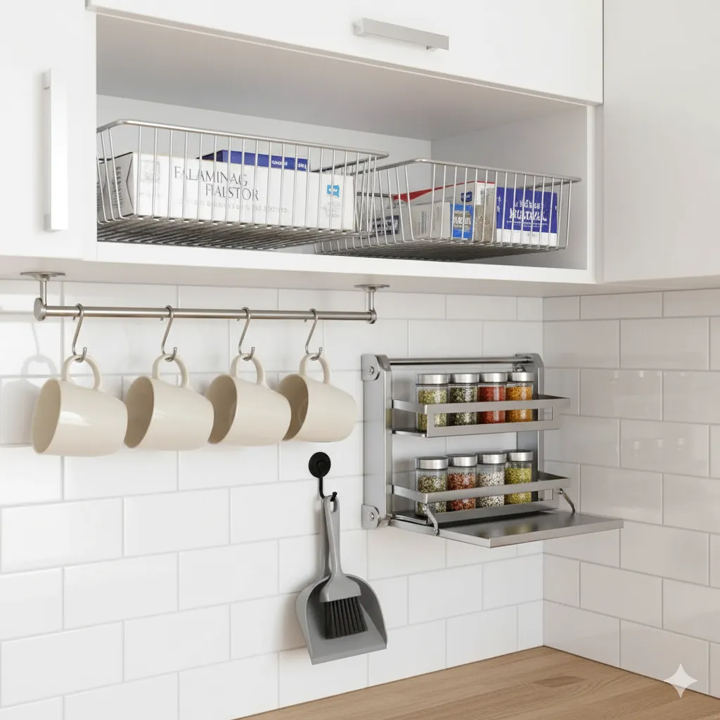 tiny kitchen storage hacks