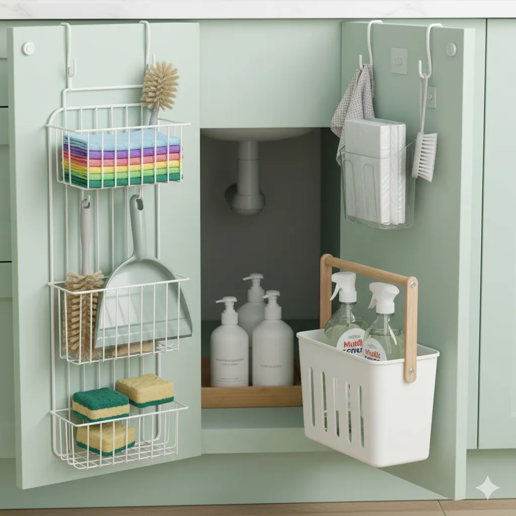 under sink storage hacks