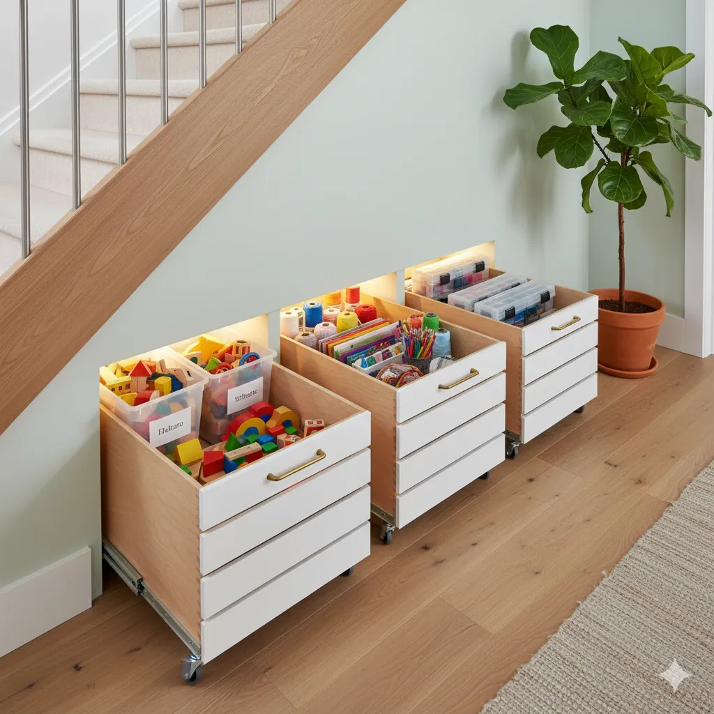 14 Clever Under Stair Storage Ideas You’ll Wish You Tried Sooner under stair storage unit