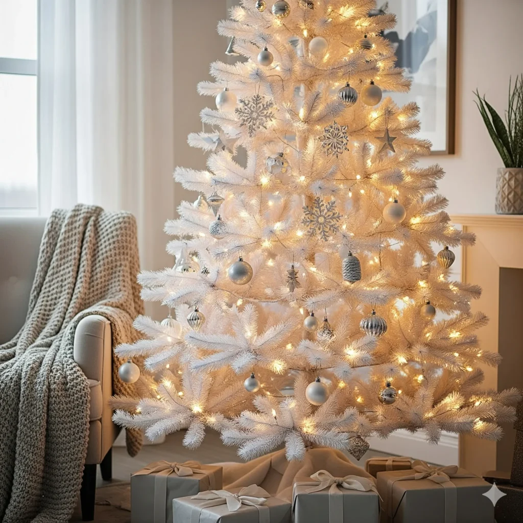 15 Elegant Gold & White Christmas Tree Ideas That Look Absolutely Stunning white and gold christmas tree decor