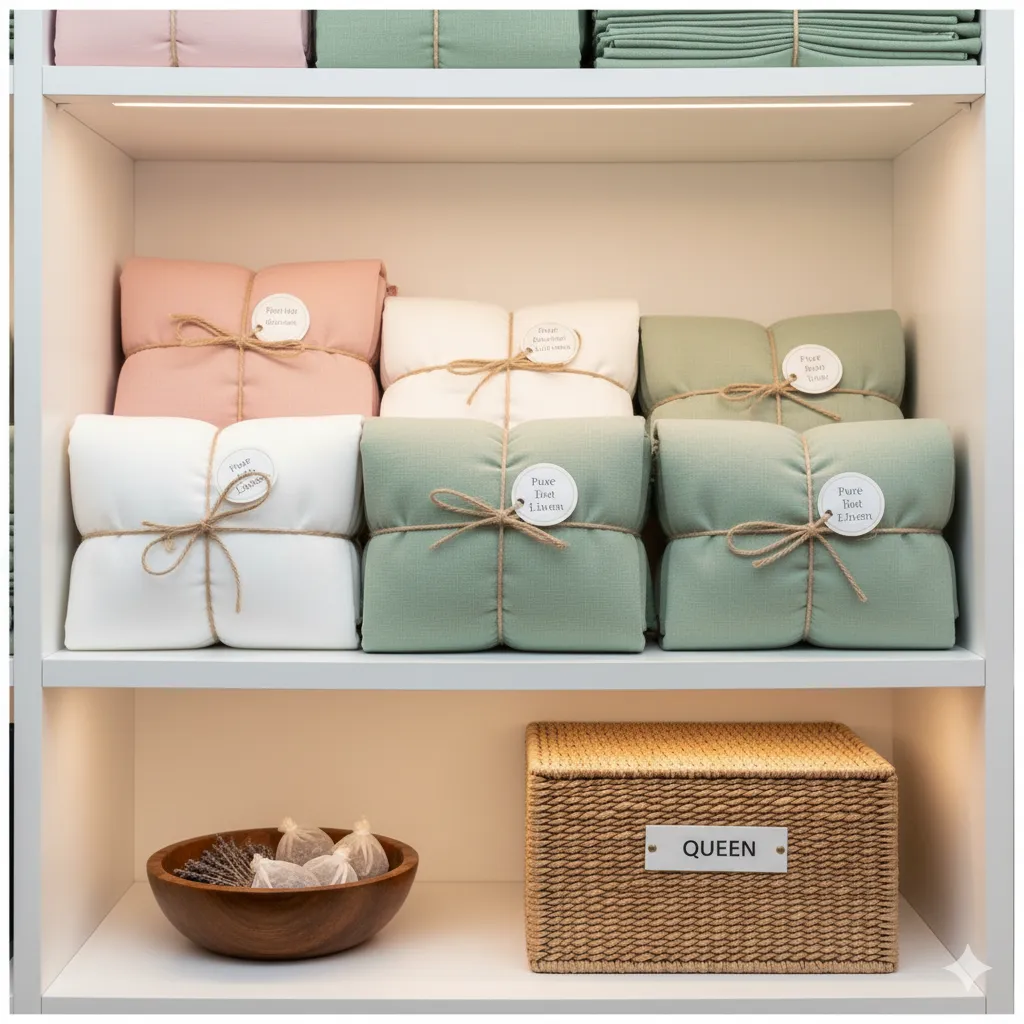 bed sheet folding ideas