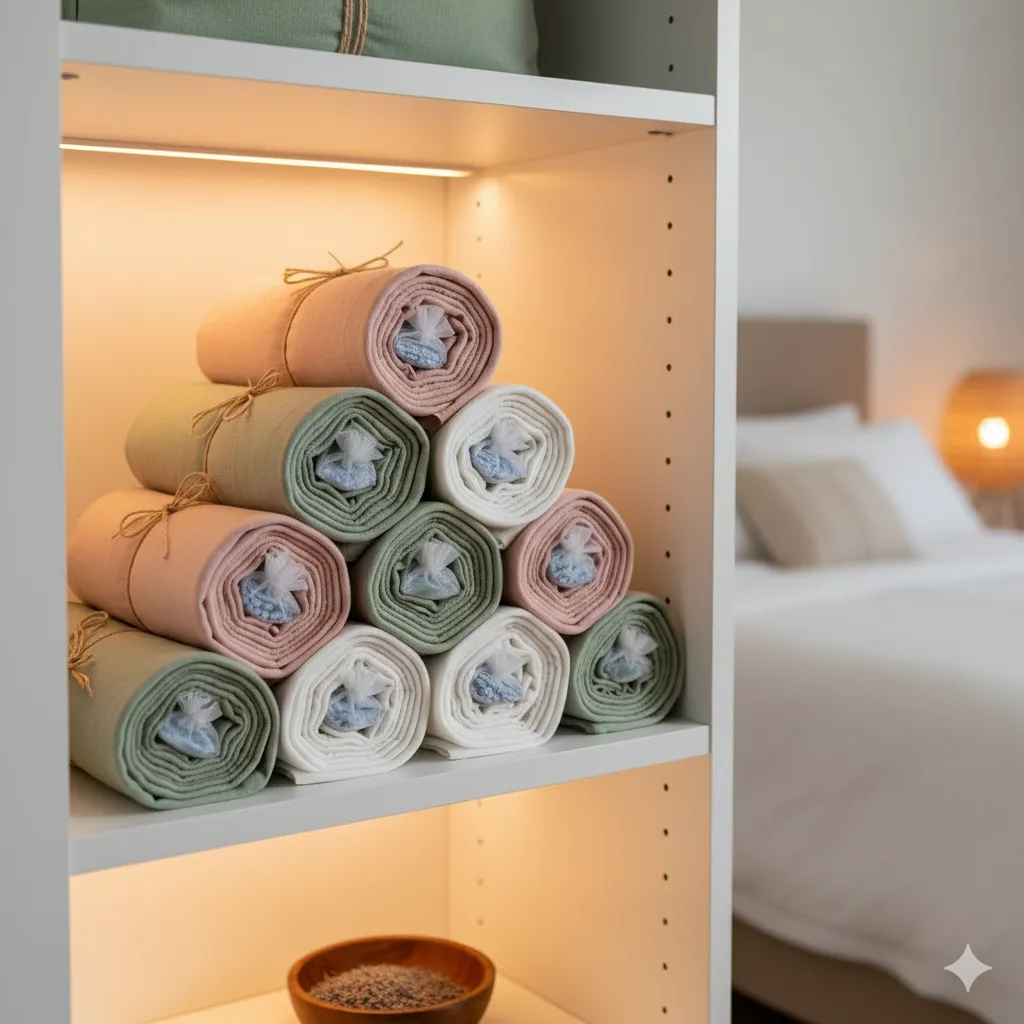 bed sheet storage ideas