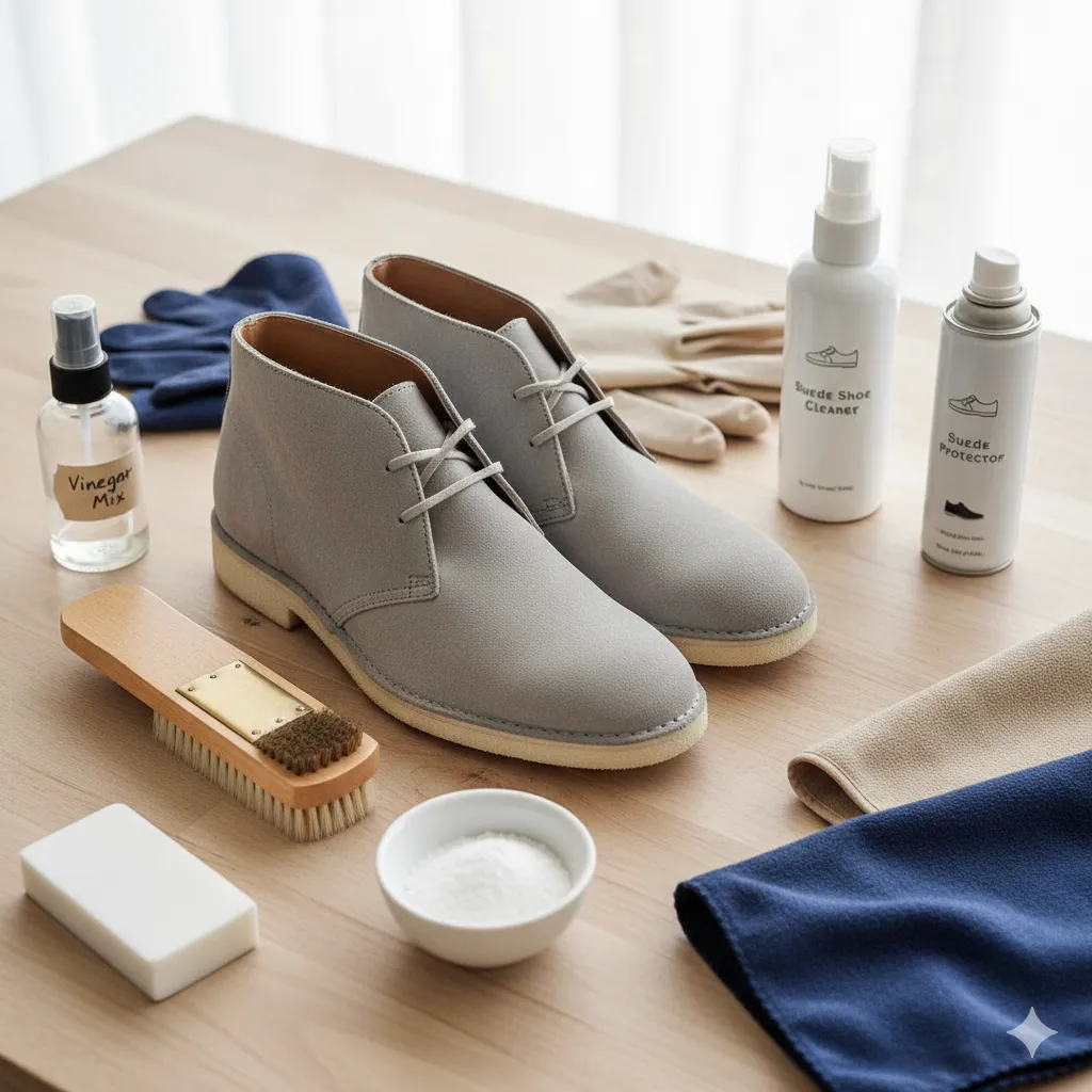 clean suede shoes