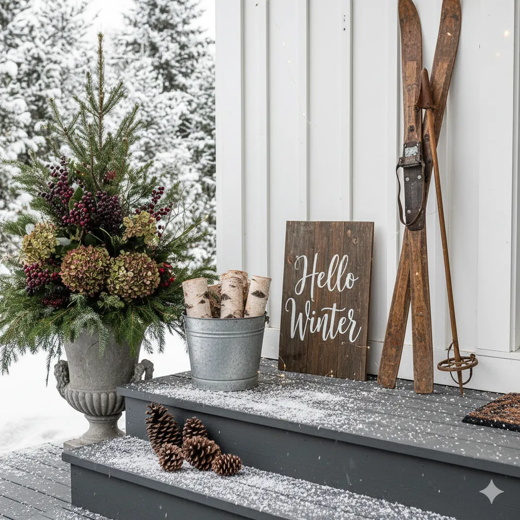 cozy porch decor winter