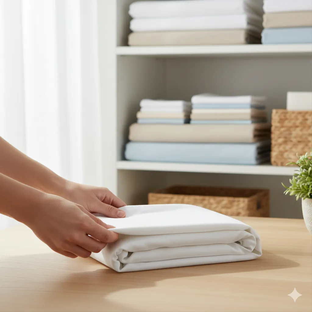 fitted sheets fold
