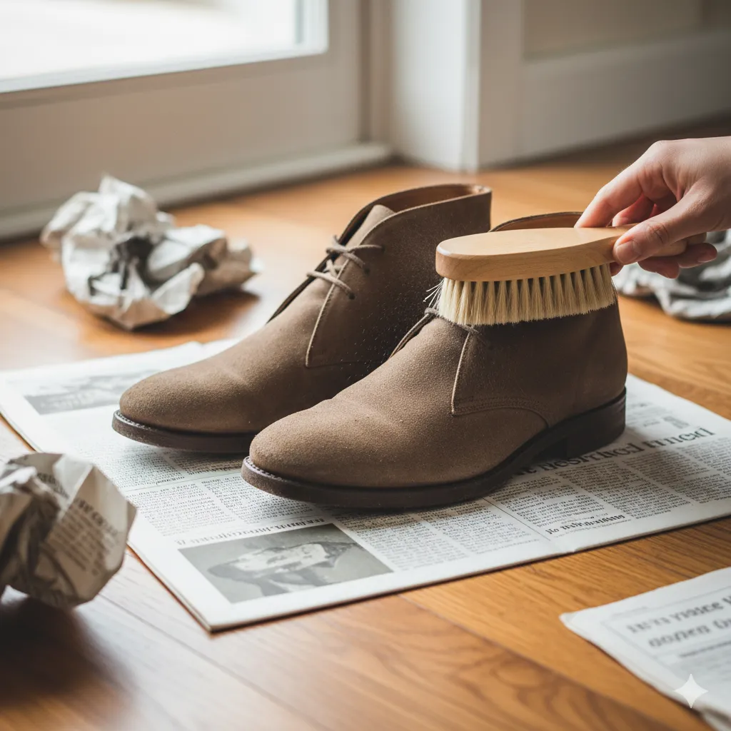 how to clean fake suede shoes