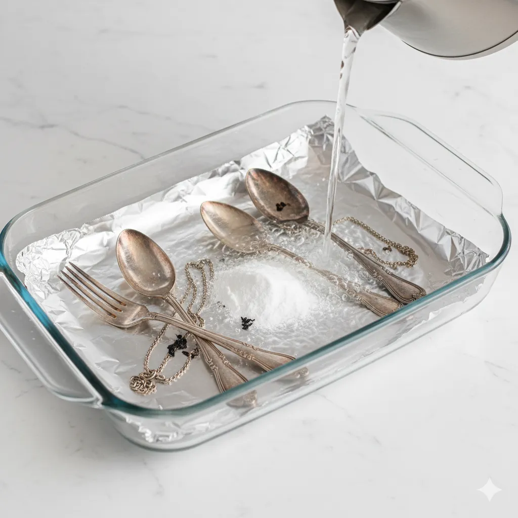 how to clean silver with baking soda