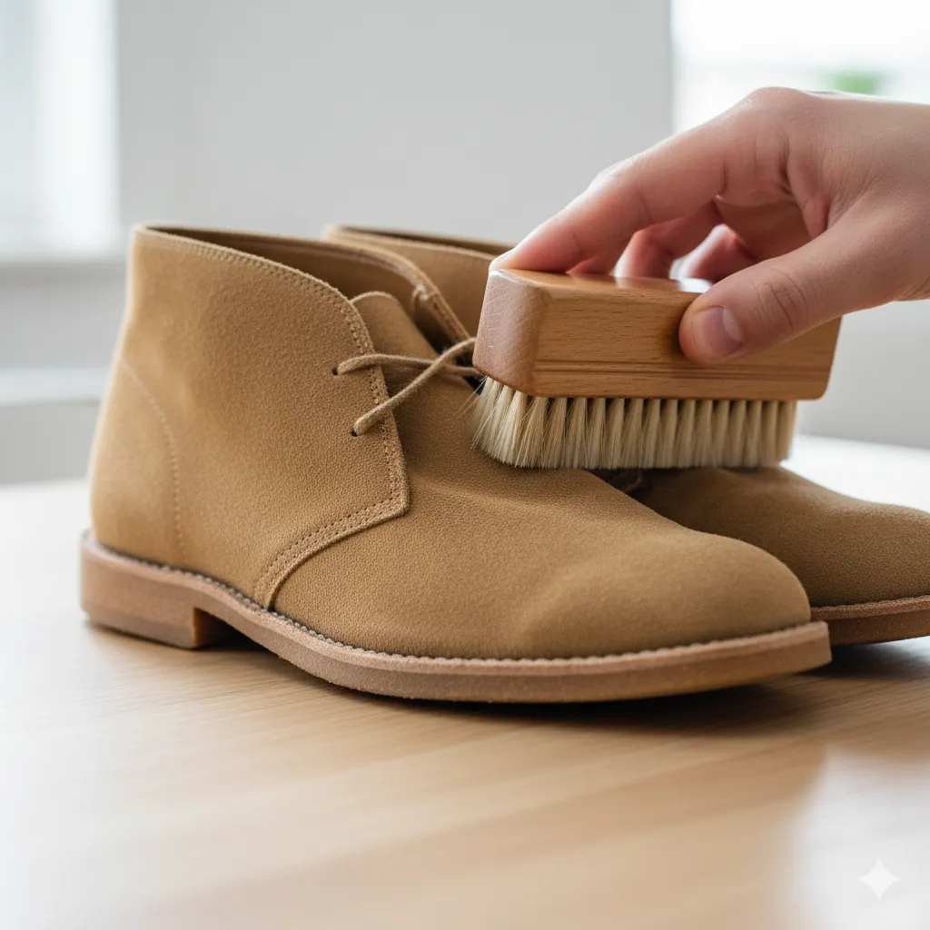 how to clean suede leather shoes