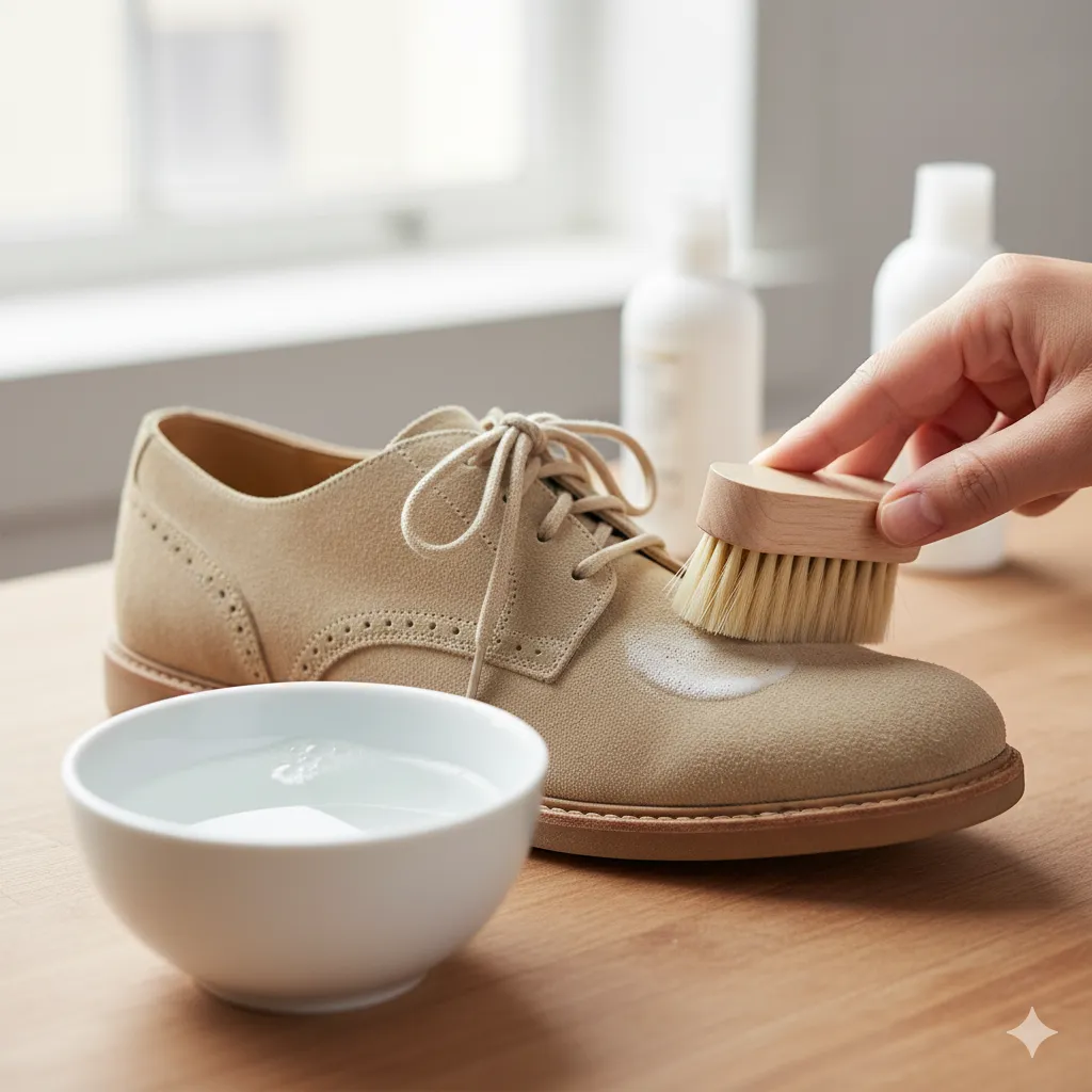 how to clean suede shoes with vinegar