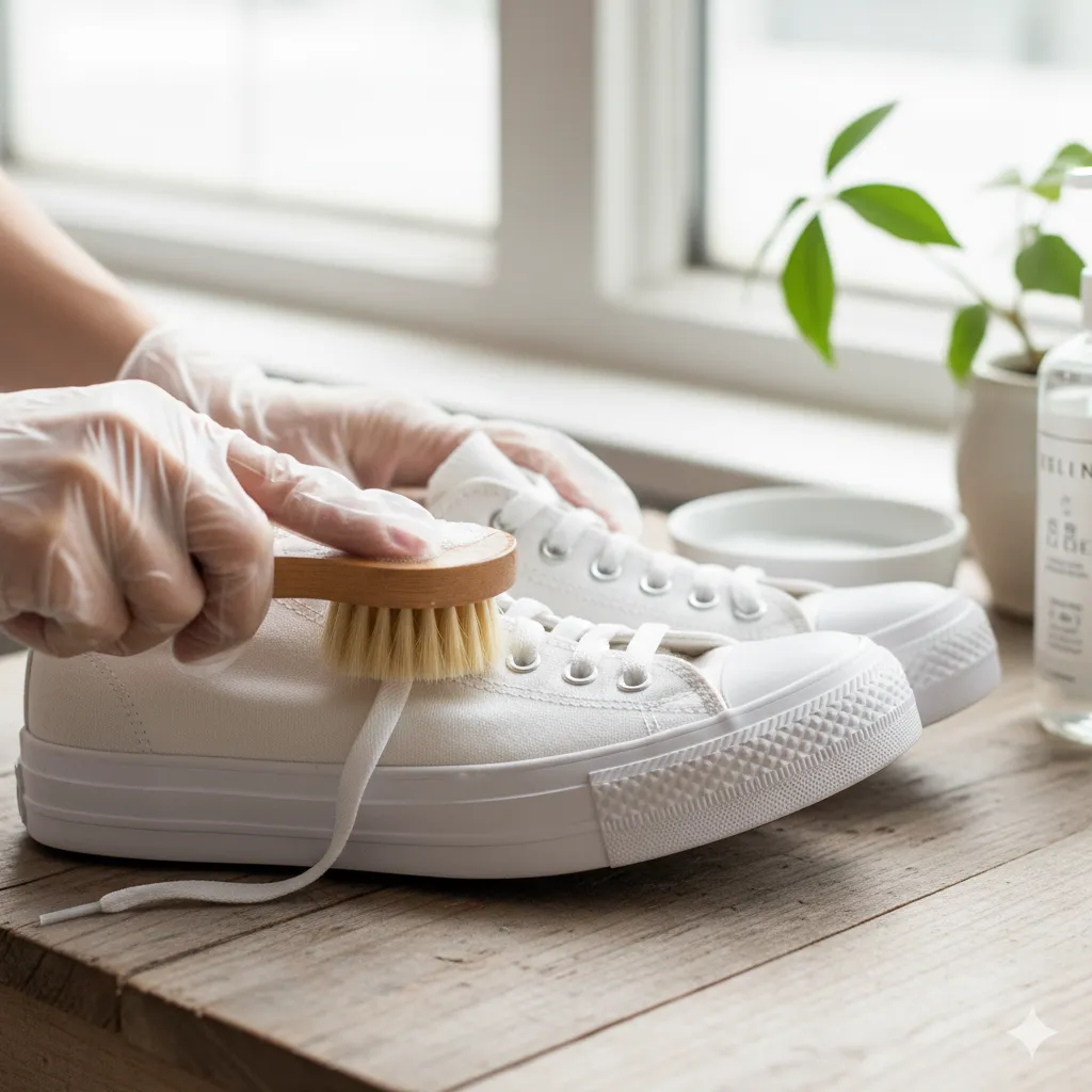 How To Clean White Sneakers Fast (and Make Them Look Brand New Again!) how to clean white sneakers