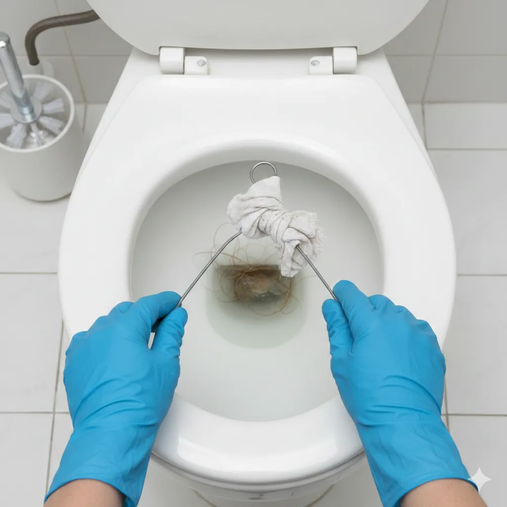 how to unclog a toilet without plunger