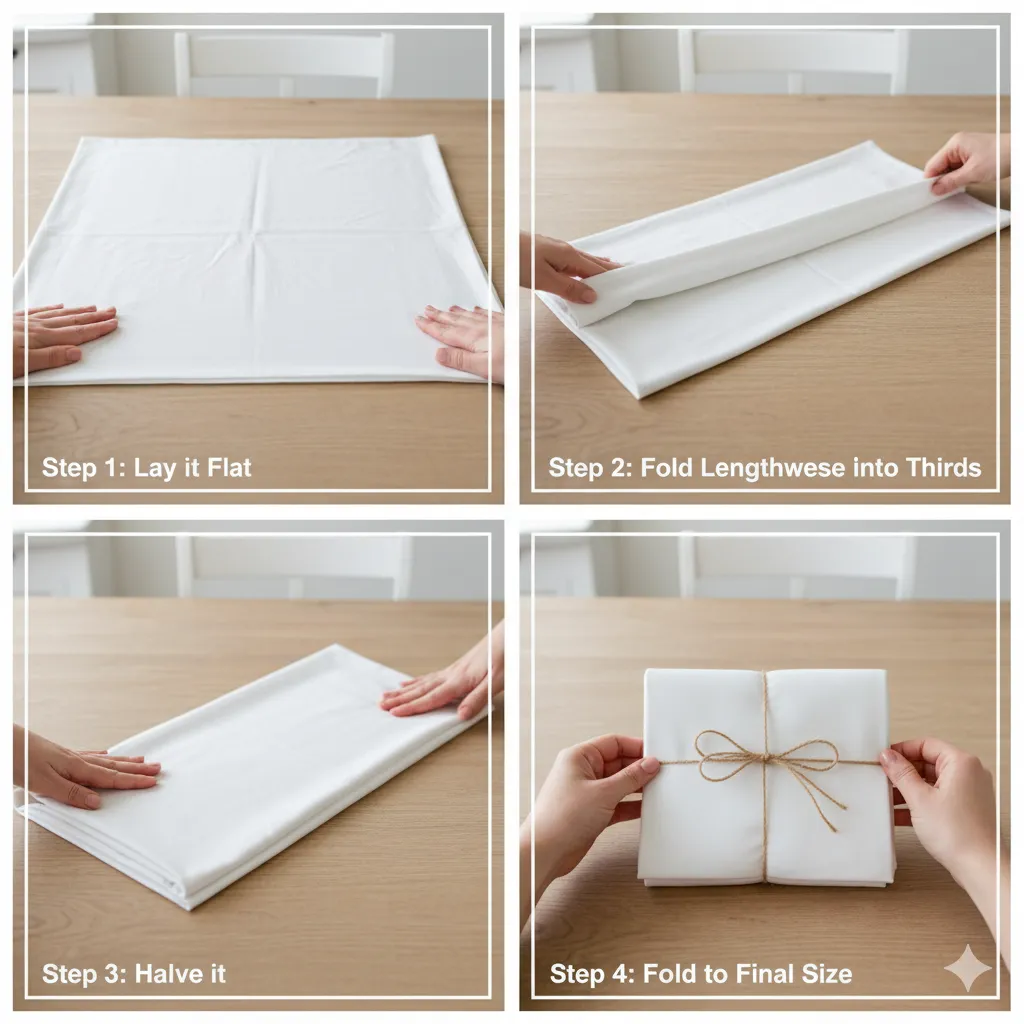 how to fold a bed sheet
