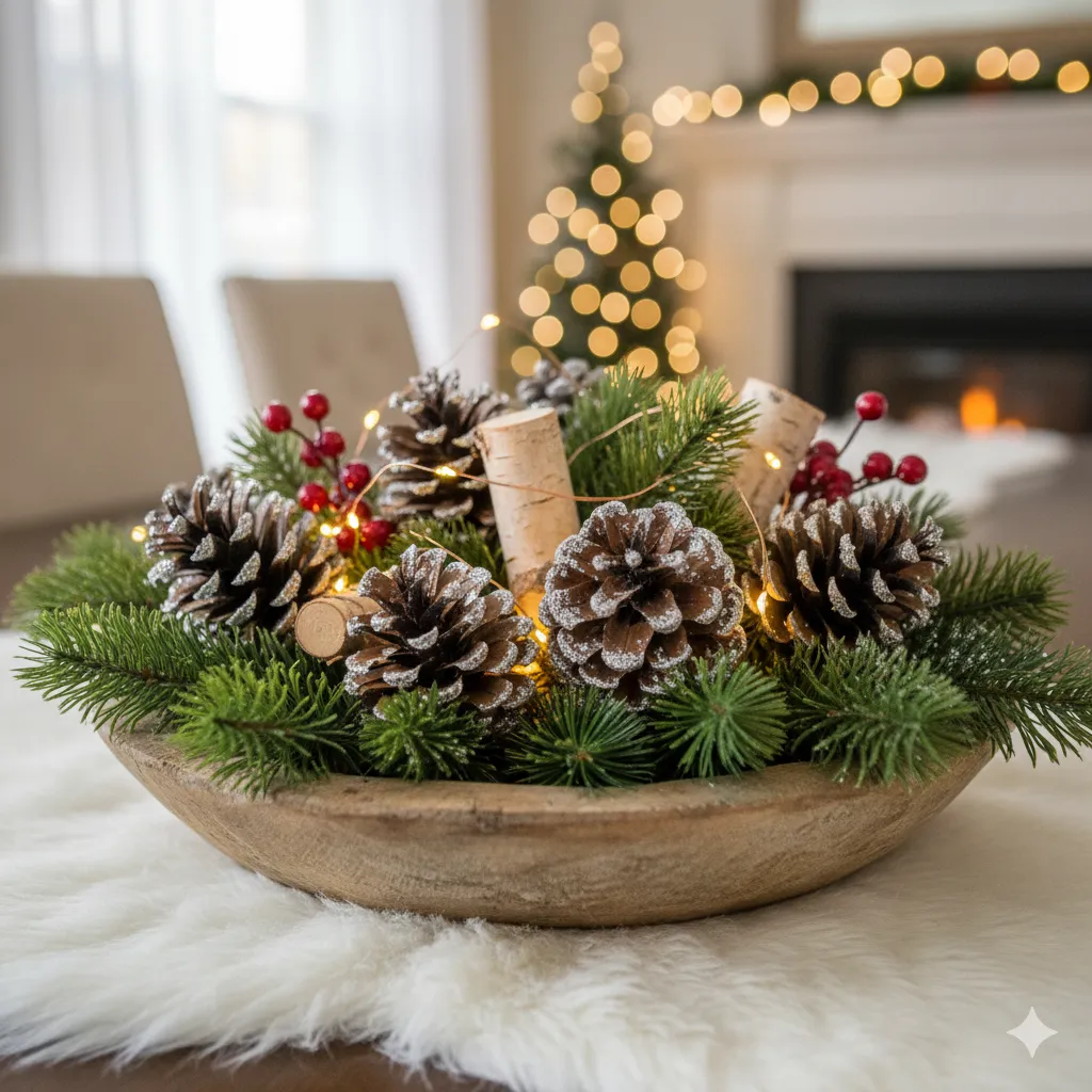 snowy winter decor
