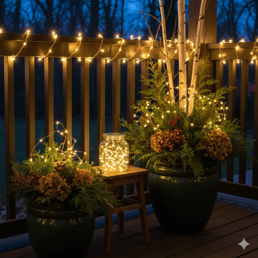 winter porch decorations