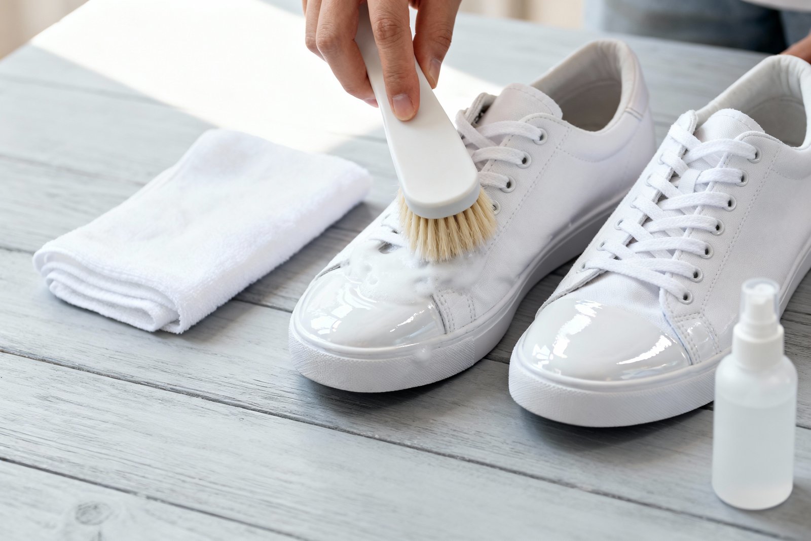 How To Clean White Sneakers Fast (and Make Them Look Brand New Again!) tmphwj vkf2
