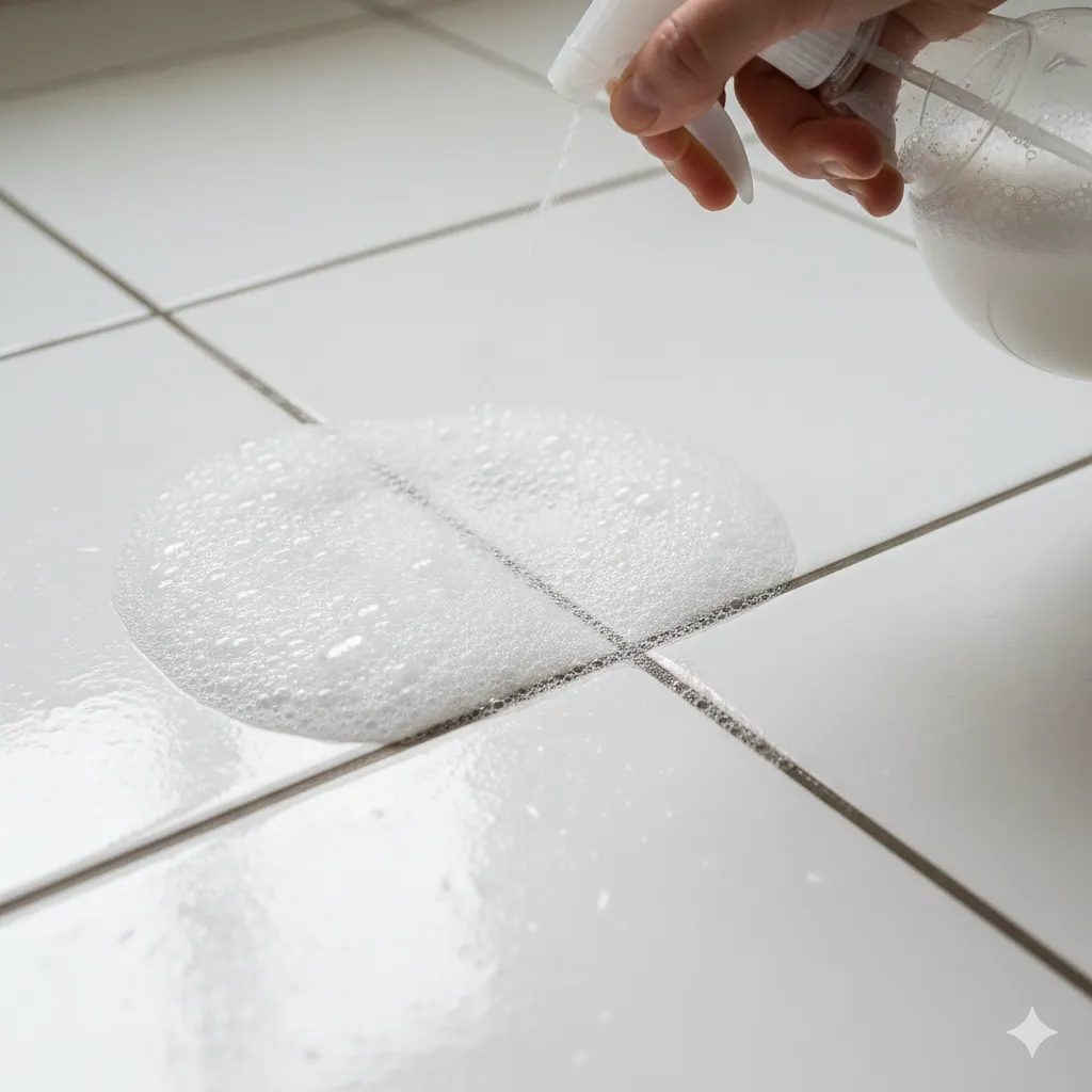 How To Clean Tile Grout On Tile Floors (no Scrubbing Or Harsh Chemicals!) how to clean tile grout