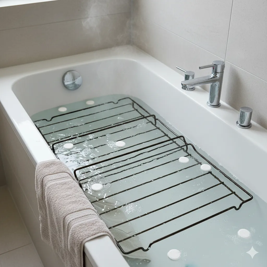 How To Clean Oven Racks Fast (even If They’re Covered In Grease) how to clean oven racks in the bathtub