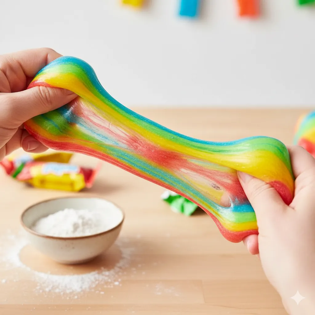 how to make edible slime with gummy breas