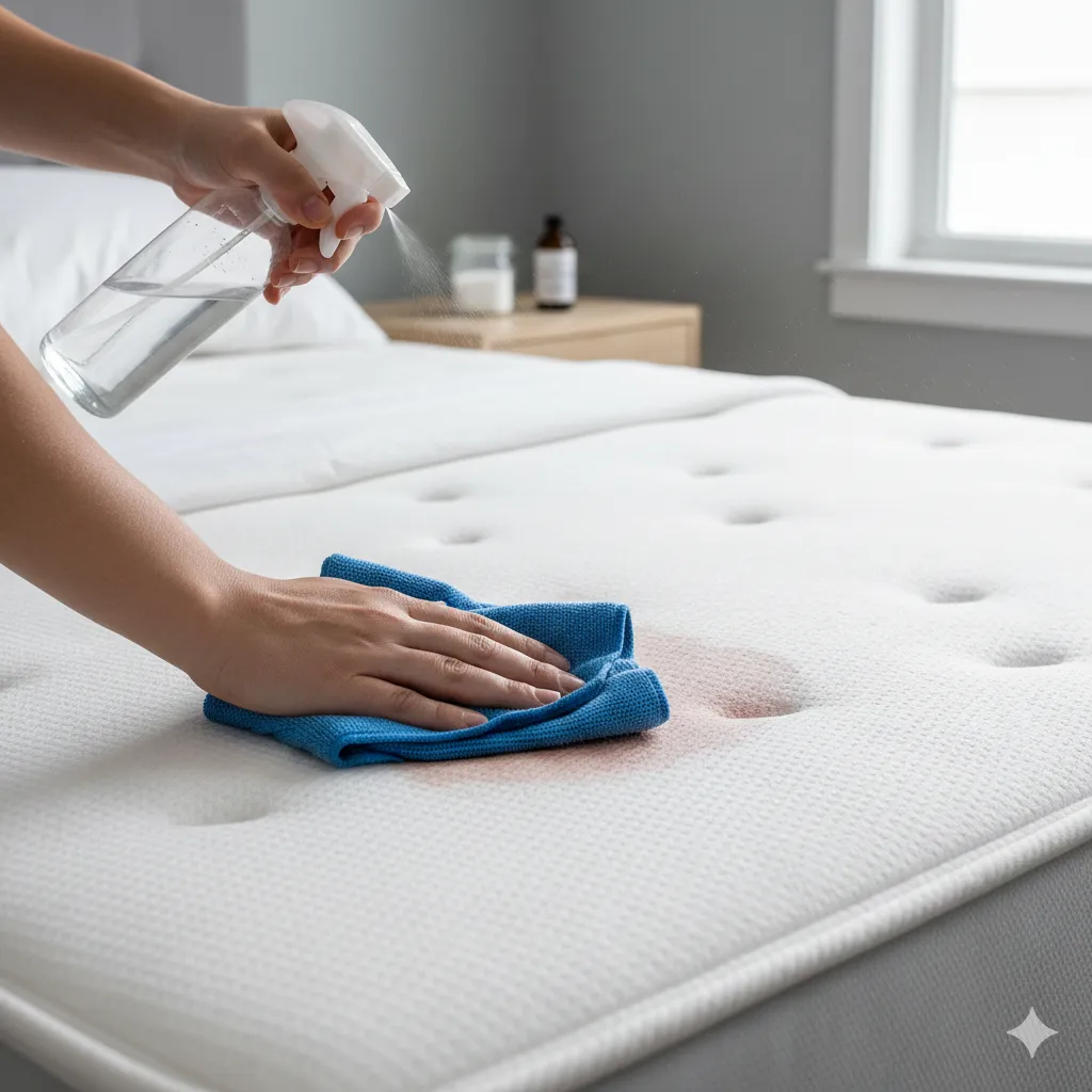 how to remove old blood stains from mattress