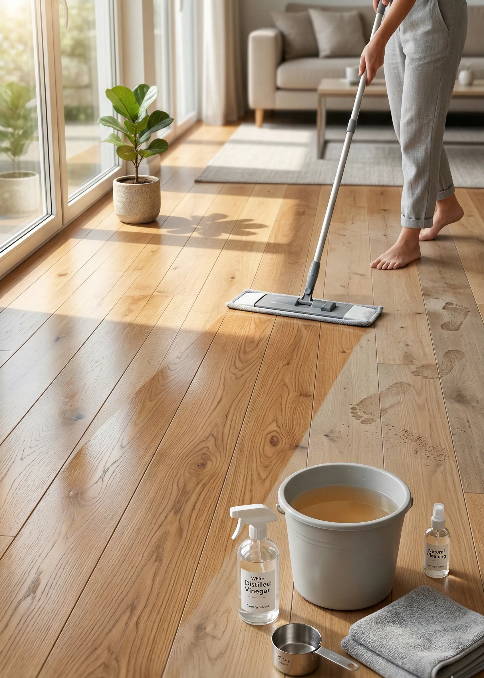 how to clean hardwood floors with vinegar